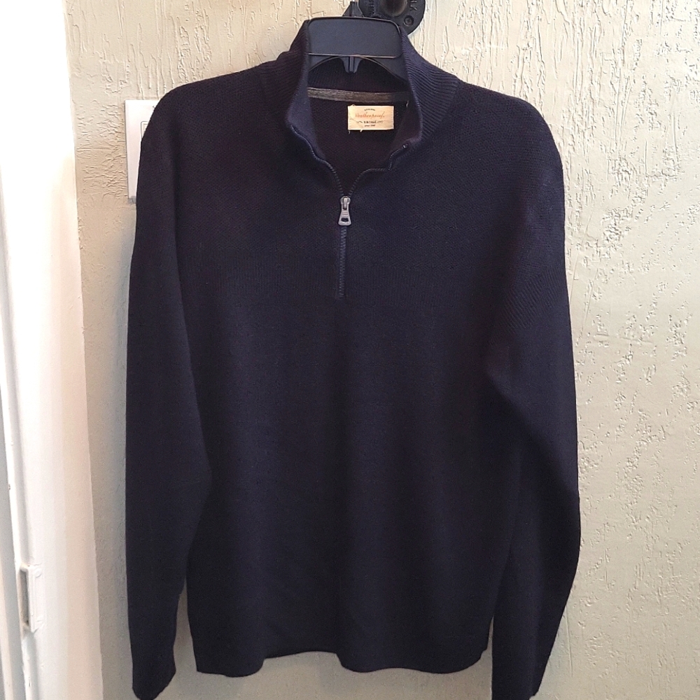 Weatherproof Vintage 1/4 Zip Navy Long Sleeve Sweater